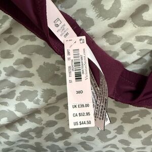 Victoria's Secret Dark Maroon Bra. Size 38D